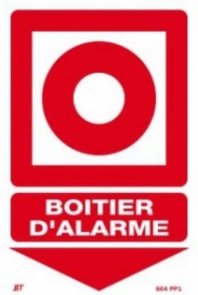 Image de Panneau signalétique boitier d'alarme 100x150 mm